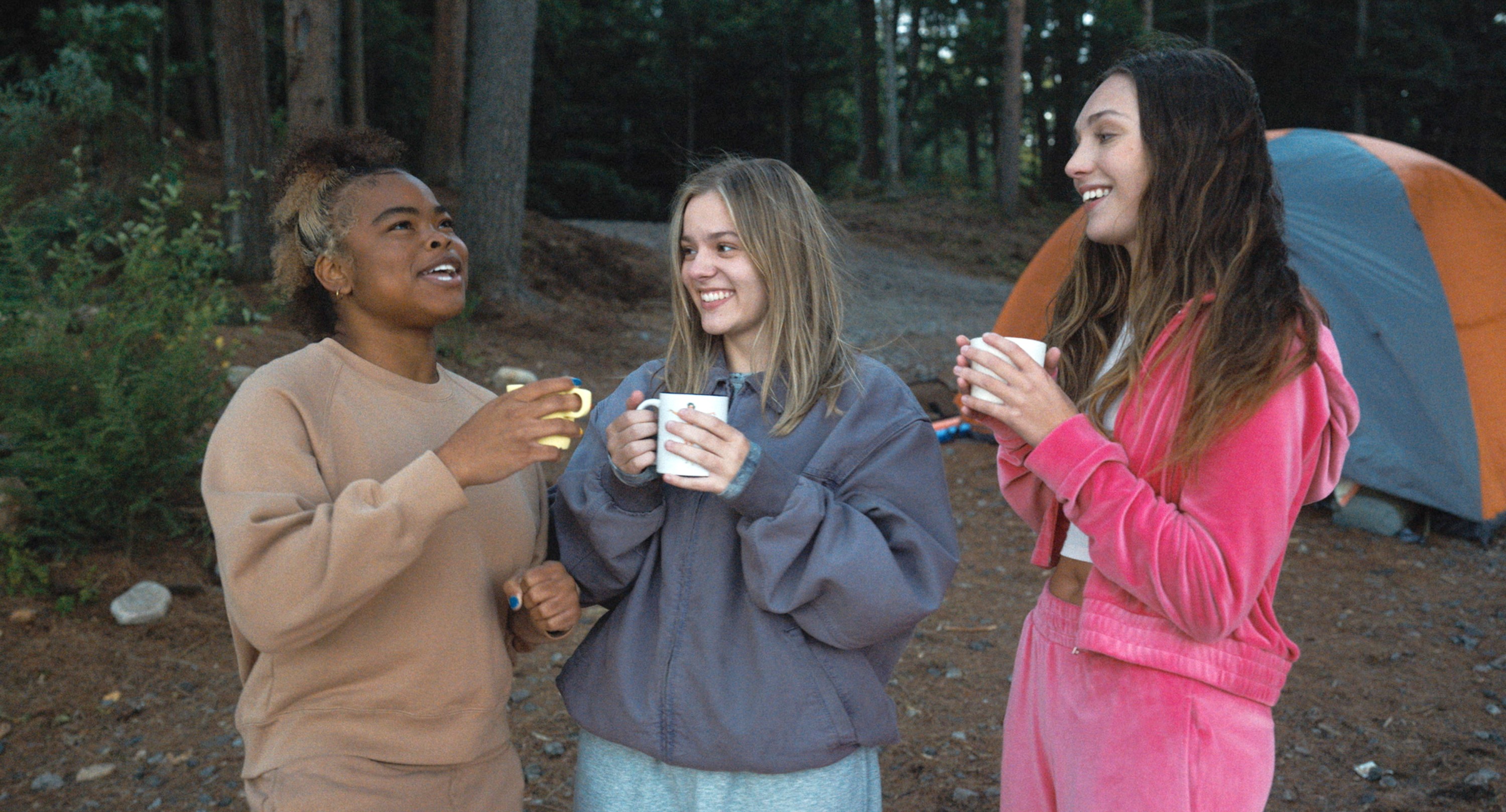 MY OLD ASS, from left: Kerrice Brooks, Maisy Stella, Maddie Ziegler, 2024.   © Amazon Prime Video /Courtesy Everett Collection