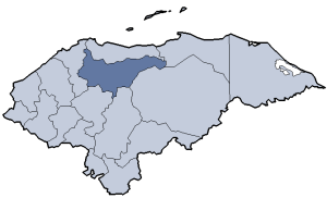 Location of Yoro department