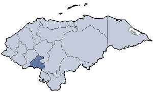 Location of La Paz department