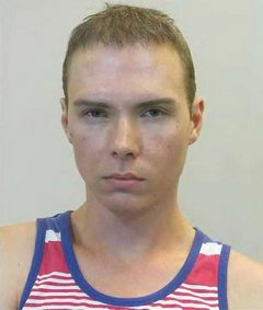 German police mugshot of Magnotta taken following his arrest in Berlin.