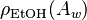 \rho_\text{EtOH}(A_w)