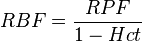 RBF = \frac{RPF}{1-Hct} 