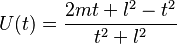 U(t)=\frac{2mt+l^2-t^2}{t^2+l^2}