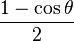 \frac{1 - \cos \theta}{2}