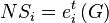 
NS_i = e_i^t \left( G \right)
