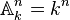 \mathbb A_k^n = k^n