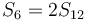 S_6=2 S_{12}