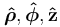 \boldsymbol{\hat{\rho}}, \boldsymbol{\hat{\phi}}, \mathbf{\hat{z}}