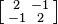 \left [
\begin{smallmatrix}
 2 &  -1 \\
 -1 &  2 
\end{smallmatrix}\right ]