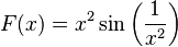 F(x)=x^2\sin\left(\frac{1}{x^2}\right)