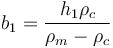  b_1 = \frac{h_1\rho_c}{\rho_m-\rho_c} 