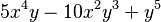 5x^4y -10x^2y^3+y^5\, 