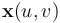 \mathbf{x}(u,v)