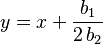 y = x + \frac{b_1}{2\,b_2} \!