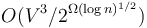 O(V^3/2^{\Omega(\log n)^{1/2}})