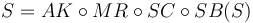 S=AK \circ MR \circ SC \circ SB(S) 