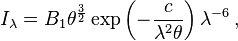 I_\lambda=B_1 \theta^{\frac{3}{2}}\exp \left(-\frac{c}{\lambda^2\theta}\right)\lambda^{-6}\,,