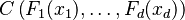 C\left(F_1(x_1),\dots,F_d(x_d) \right)