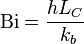 \mathrm{Bi} = \frac{h L_C}{\ k_b}