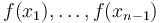 f(x_1),\dots,f(x_{n-1})