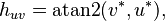 h_{uv} = \operatorname{atan2}(v^*,u^*),