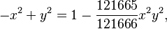 -x^2 + y^2 = 1 - \frac{121665}{121666}x^2y^2,