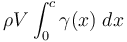  \rho V \int_{0}^{c} \gamma (x) \; dx