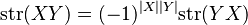 \mathrm{str}(XY) = (-1)^{|X||Y|}\mathrm{str}(YX)\,