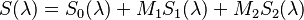 S(\lambda) = S_0(\lambda) + M_1 S_1(\lambda) + M_2 S_2(\lambda)