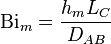 \mathrm{Bi}_m=\frac{h_m L_{C}}{D_{AB}}