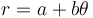 \, r=a+b\theta