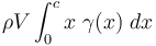  \rho V \int_{0}^{c} x \; \gamma (x) \; dx