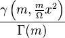 \frac{\gamma \left(m,\frac{m}{\Omega} x^2\right)}{\Gamma(m)}