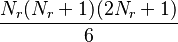 \frac{N_r(N_r + 1)(2N_r + 1)}{6}