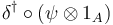 \delta^\dagger \circ (\psi\otimes 1_A)