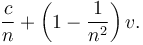 \frac{c}{n} + \left( 1 - \frac{1}{n^2} \right) v.