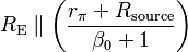  R_\mathrm{E} \parallel \left( {r_\pi + R_\mathrm{source} \over \beta_0 + 1} \right) 