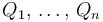 Q_1,\,\ldots,\,Q_n