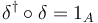 \delta^\dagger \circ \delta = 1_A