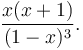 \frac{x(x+1)}{(1-x)^3}.