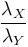 \frac{\lambda_X}{\lambda_Y}