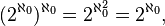 (2^{\aleph_0})^{\aleph_0} = 2^{\aleph_0^2} =2^{\aleph_0},\,