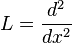  L=\frac{d^2}{d x^2} 