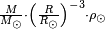 \begin{smallmatrix}\frac{M}{M_{\odot}} \cdot \left( \frac{R}{R_{\odot}} \right)^{-3} \cdot \rho_{\odot}\end{smallmatrix}