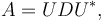 A=U D U^*,