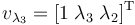 v_{\lambda_3}=[1\;\lambda_3\;\lambda_2]^\mathrm{T}