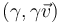 (\gamma, \gamma \vec{v} ) 