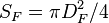 S_F=\pi D^2_F/4