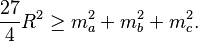 \frac{27}{4}R^2 \geq m_a^2+m_b^2+m_c^2 .