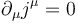 \partial_\mu j^\mu = 0